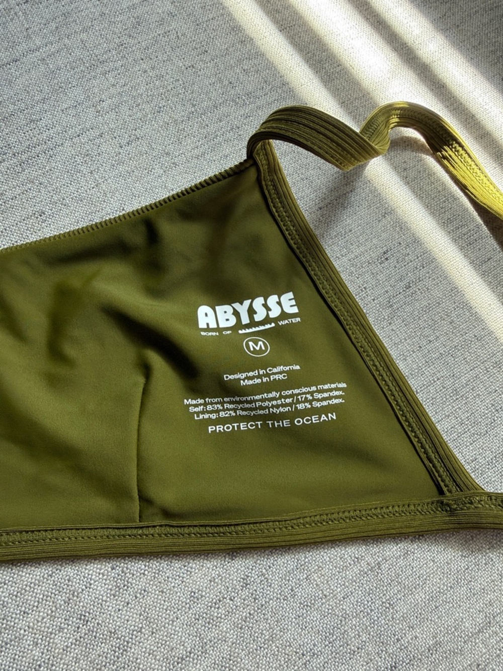 Abysse Zamba Palm Green Ribbed Bikini Top - Women's Swim - Picture 3 of 5